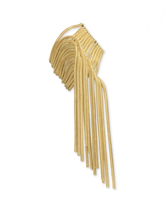 Adornia Jewelry - ADORNIA 14k Gold-Plated Textured Chain Multi-Strand Statement Bracelet